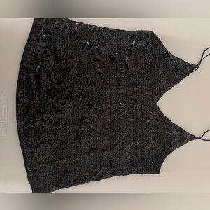black sequin top